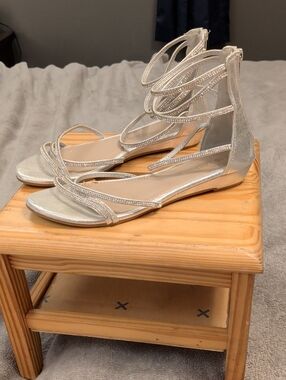 Women's Dream Pairs Silver Strappy Gladiator Sandals
